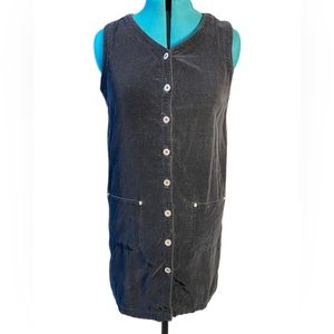 Velvet Button Up Dress